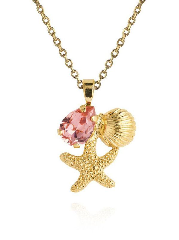 Caroline Svedbom Seascape Necklace Gold Rose Peach