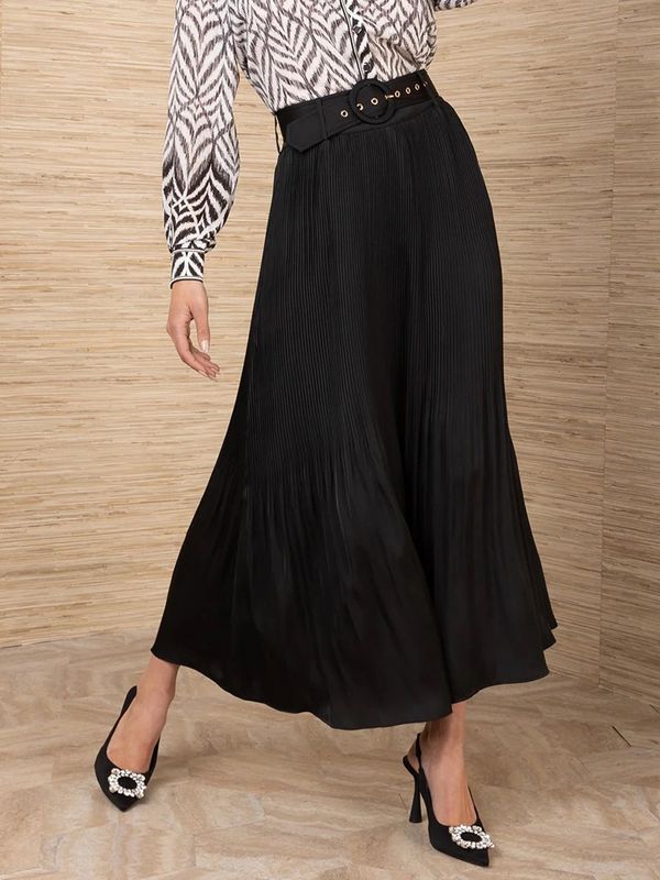 Hale Bob Solid Skirt Black