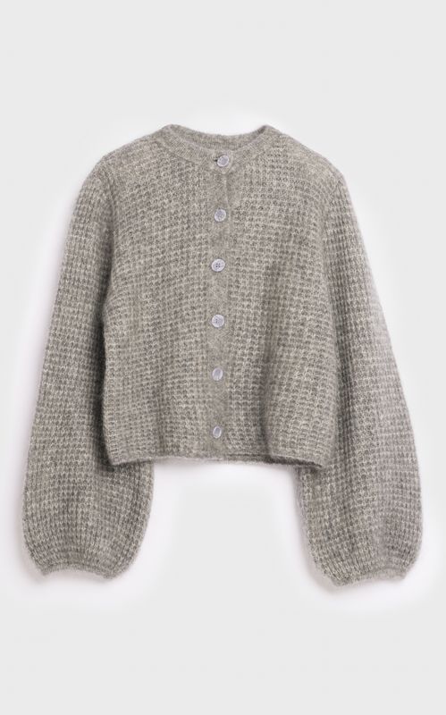 AKS Label Sofia Mohair Cardigan M. Grey Melange