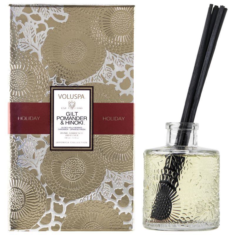 Voluspa Reed Diffuser Gilt Pomander & Hinoki