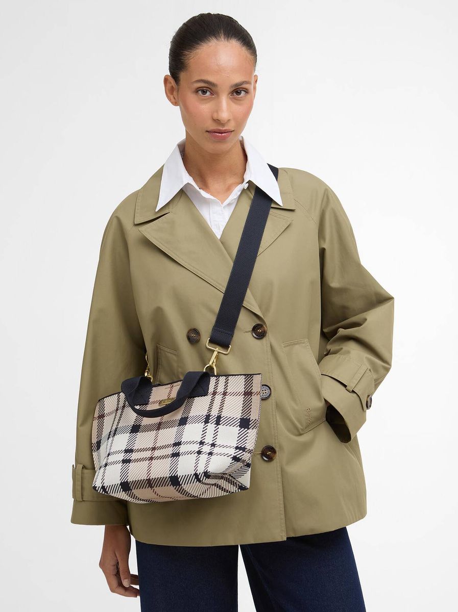 Barbour Layla Mini Tote Bag Rosewood Tartan
