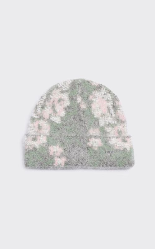 Holzweiler Flora Jacquard Beanie Grey Mix