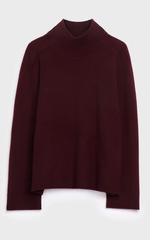 AKS Label Rico Cashmere Turtleneck Burgundy
