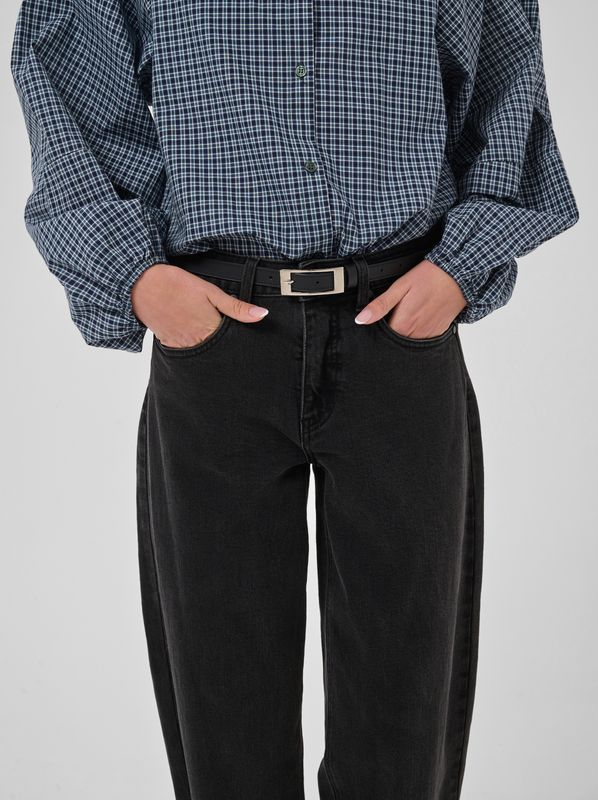 My Essential Wardrobe Baloo 144 Barell Jeans Dark Grey Wash