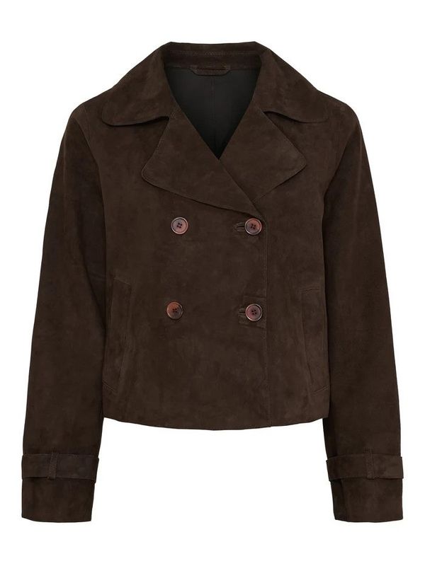  Notyz Paris Suede Trenchcoat Dark Chocolate Brown