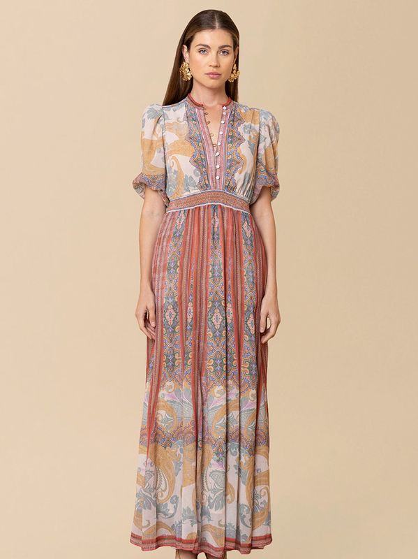 Hale Bob Liliosa Dress Brown