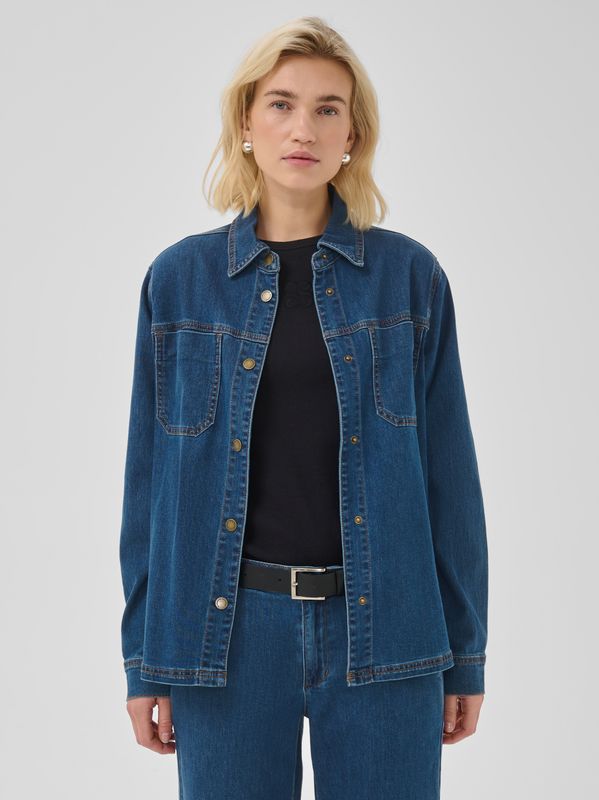 My Essential Wardrobe Ann 115 Denim Shirt Medium Clear Blue Wash