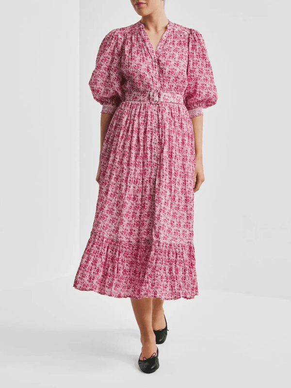 By Timo Twisted Midi Dress Wildflowers