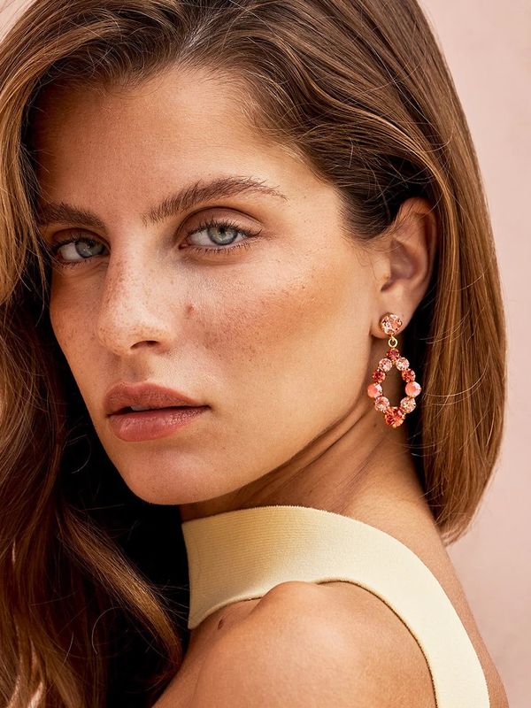 Caroline Svedbom Mini Delia Earrings Light Coral Combo