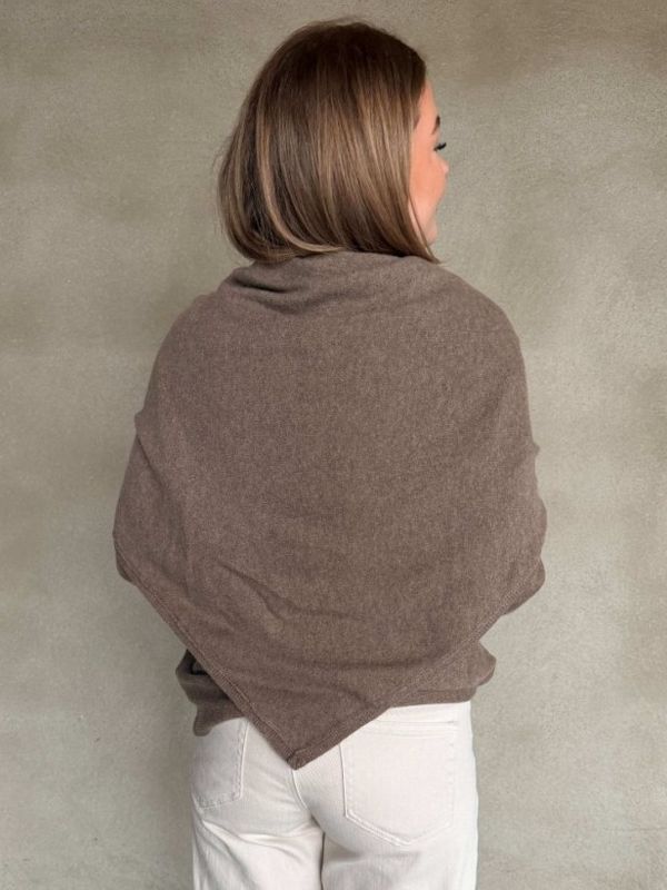 Rêve Louise Trekantskjerf Brown Melange