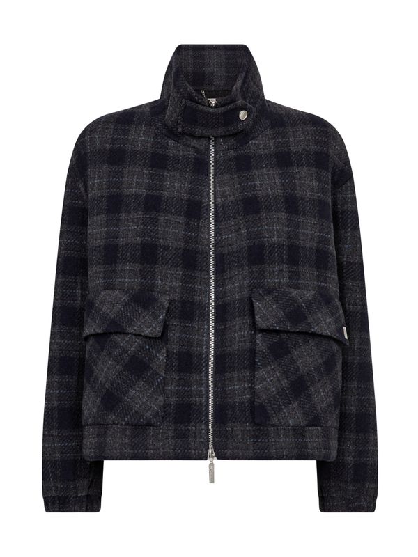 Mos Mosh Camille Check Jacket Salute Navy