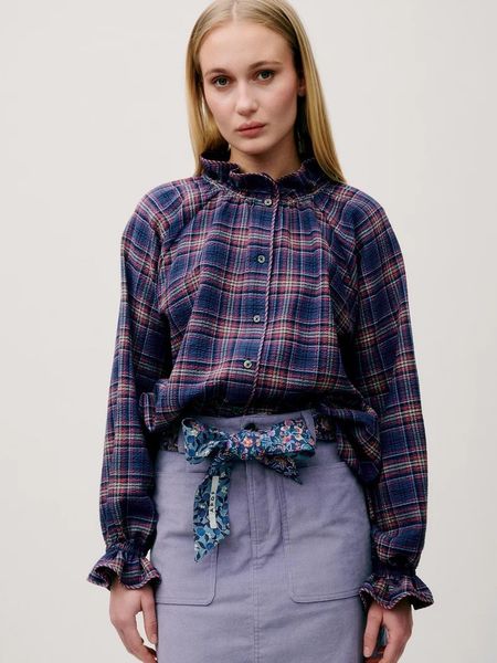 Hovedbilde APOF Adine Shirt Blue Check