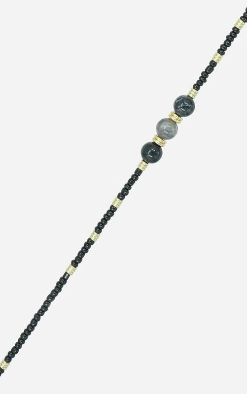 La Coque Francaise Iris Perles Noires 120cm