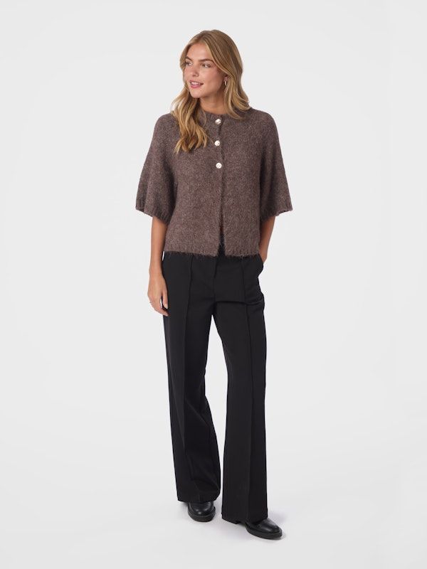 Neo Noir Benuta Fluffy Knit Cardigan Light Brown