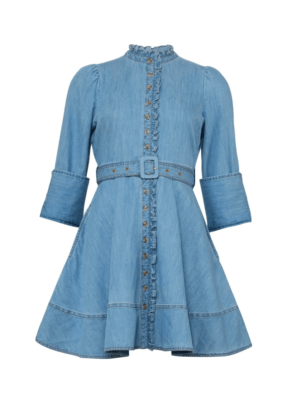 By Timo Denim Mini Dress Light Blue