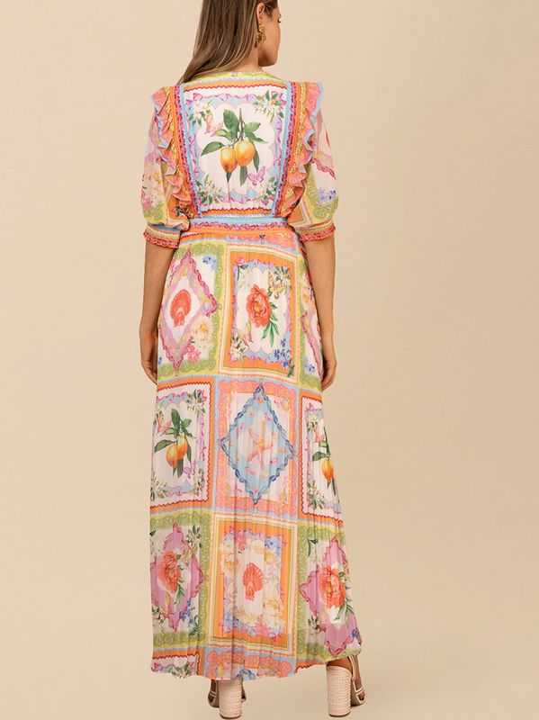 Hale Bob Lovisa Long Dress Orange