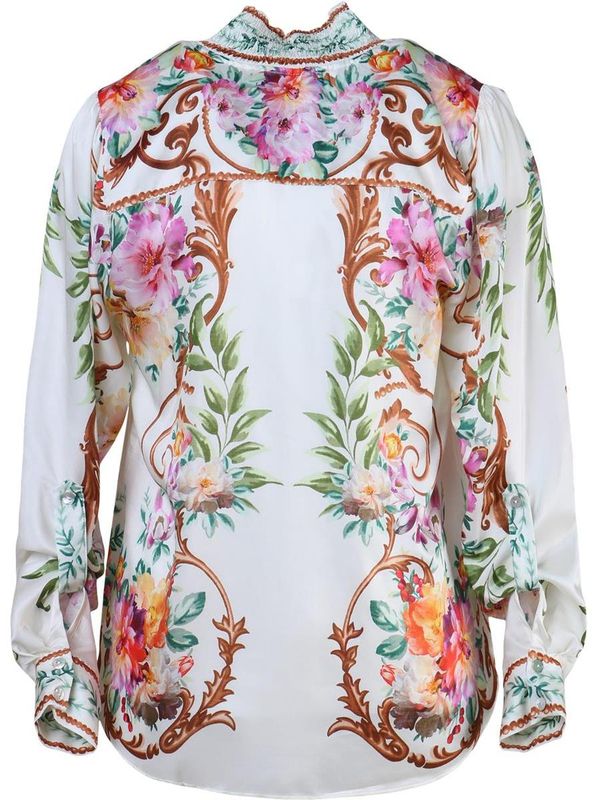 Hale Bob Kahlani Blouse Silk/Viscose Ivory