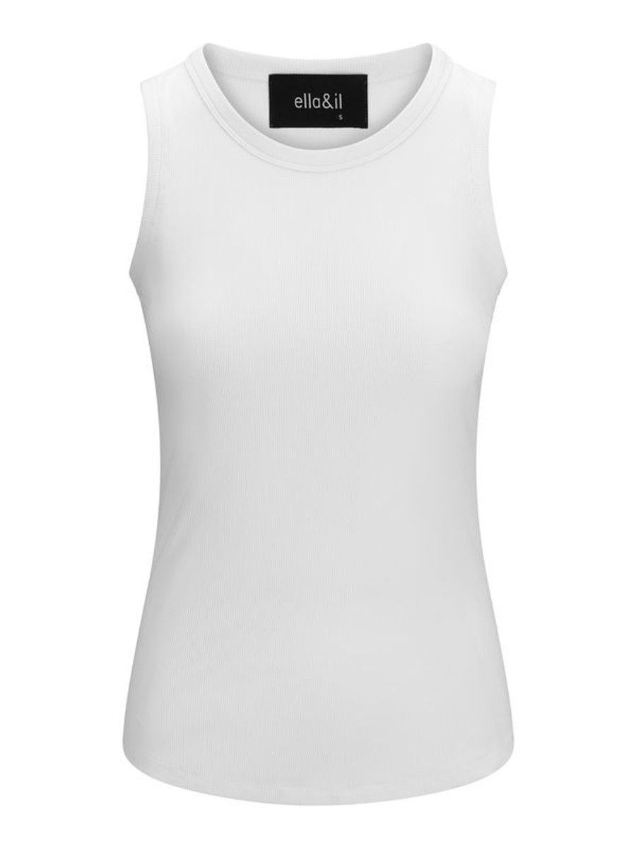ella&il Seanna Rib Singlet White