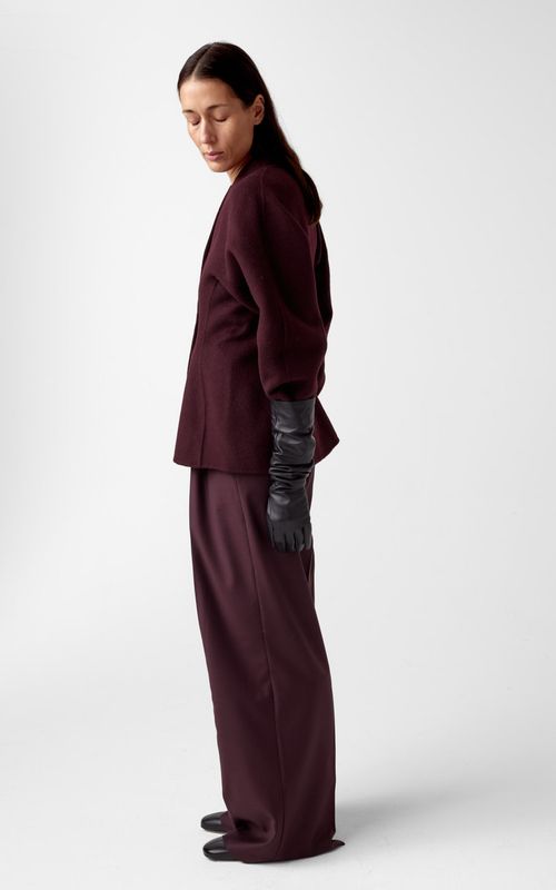 AKS Label Nadina Wool Jacket Burgundy
