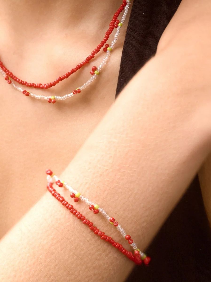 Timi Leonie Cherry Bead Bracelet
