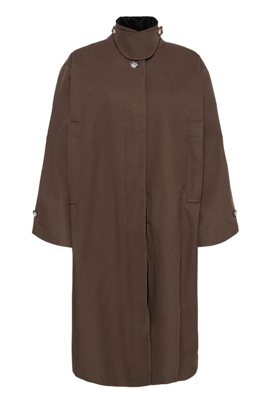 Soaked in Luxury Jennah Cade Coat Chocolate Brown