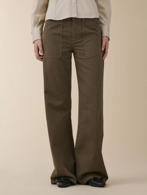Jeanerica Guell Chevron Khaki Green