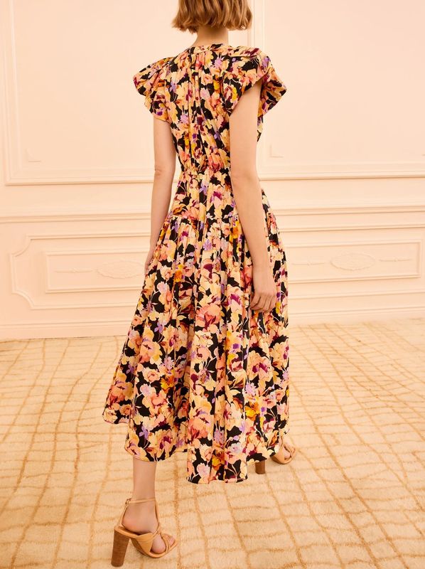 Ulla Johnson Marin Cotton Midi Dress Night Bloom