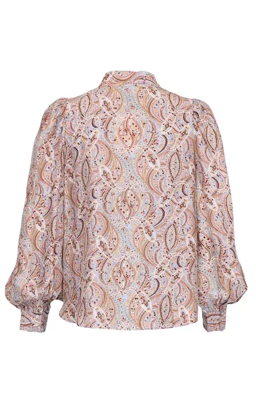 By TiMo Striped Organza Blouse Delicate Paisley