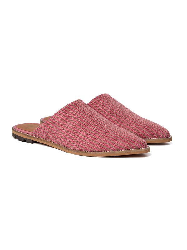 Mos Mosh Doha Raffia Flat Camellia Rose