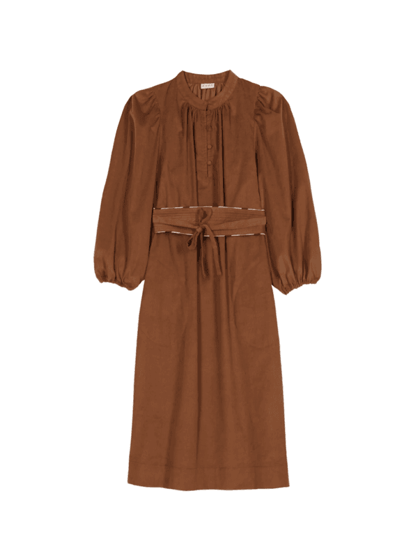 Apof New Madeline Dress Cognac Baby Cord Dress