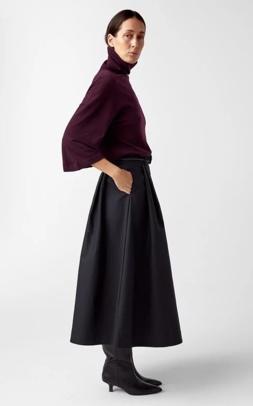 AKS Label Tia Merino Knit Burgundy