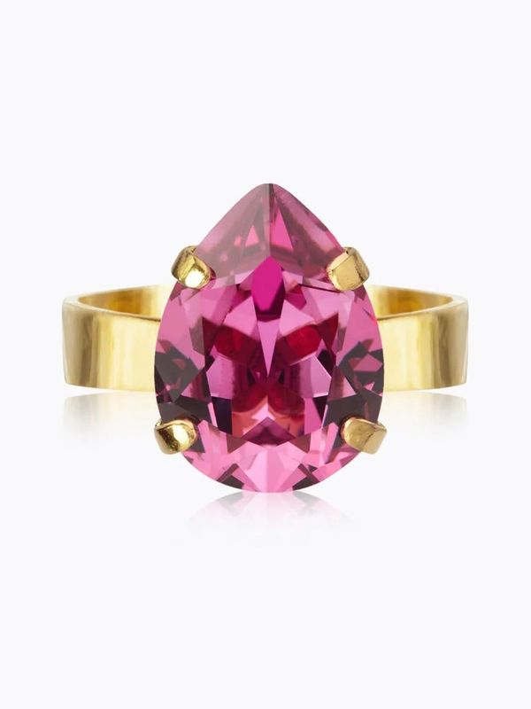 Caroline Svedbom Mini Drop Ring Gold Dark Rose
