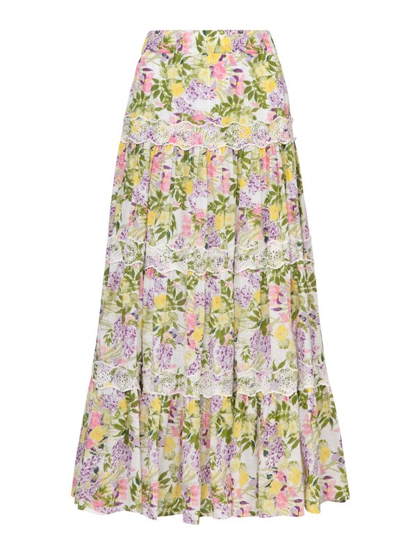 By TiMo Cotton Slub Maxi Skirt Summer Lilacs