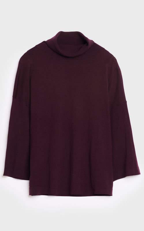 AKS Label Tia Merino Knit Burgundy