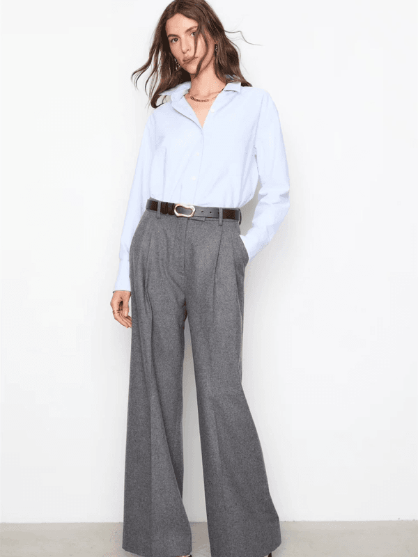 Camilla Pihl Ava Flannel Trouser Grey Melange