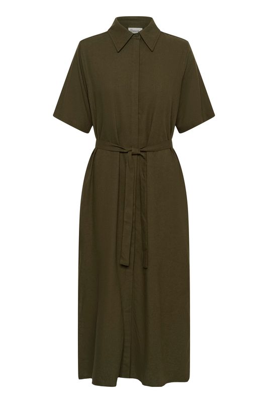 My Essential Wardrobe Dias SS Boxy Shirtdress Forest Night