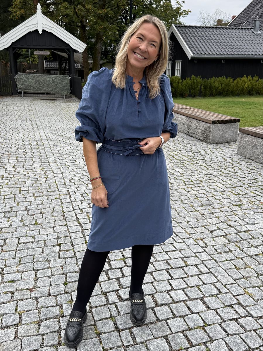 APOF New Madeline Dress Paris Blue Baby Cord