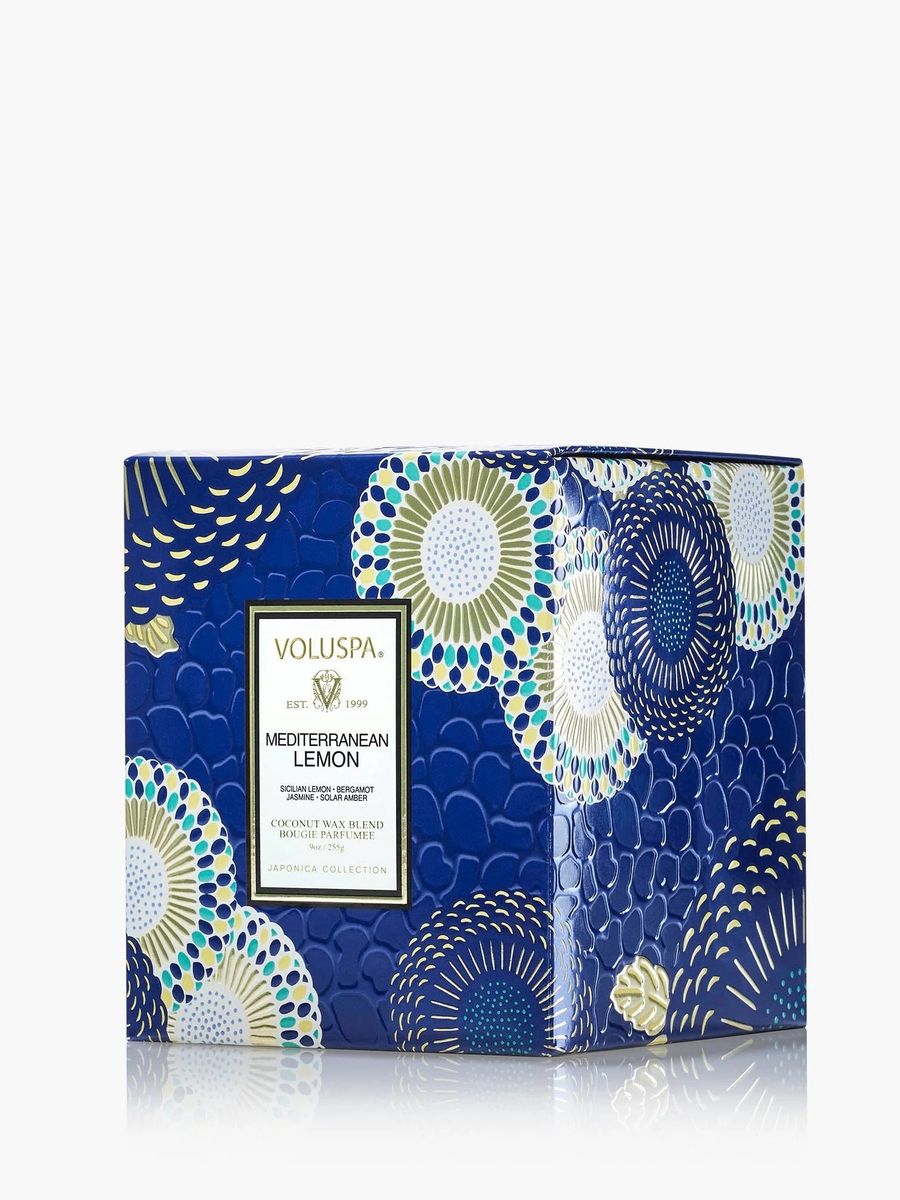 Voluspa Classic Boxed Candle Mediterranean Lemon
