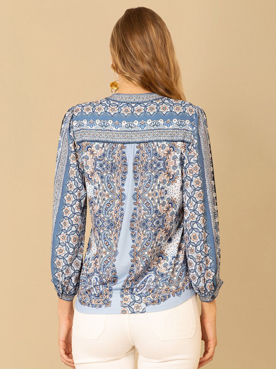 Hale Bob Alianna Blouse Blue