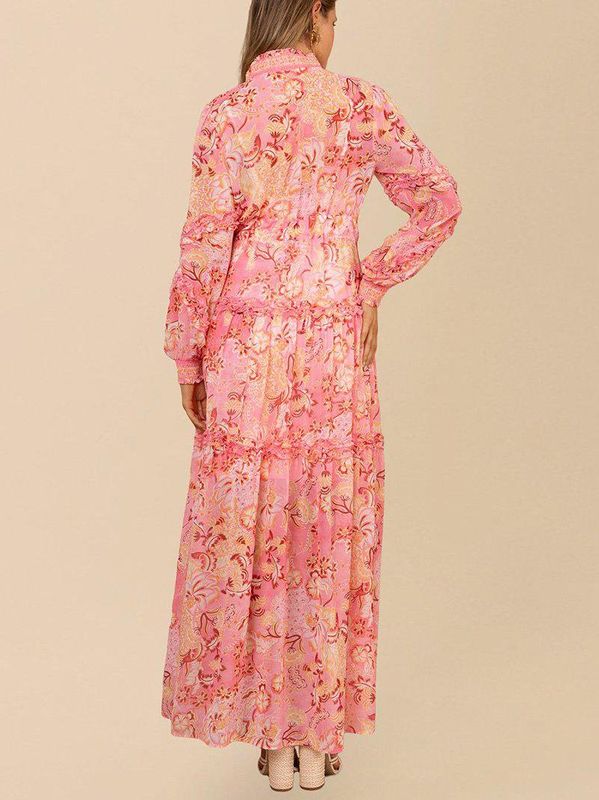 Hale Bob Meghan Long Dress Coral