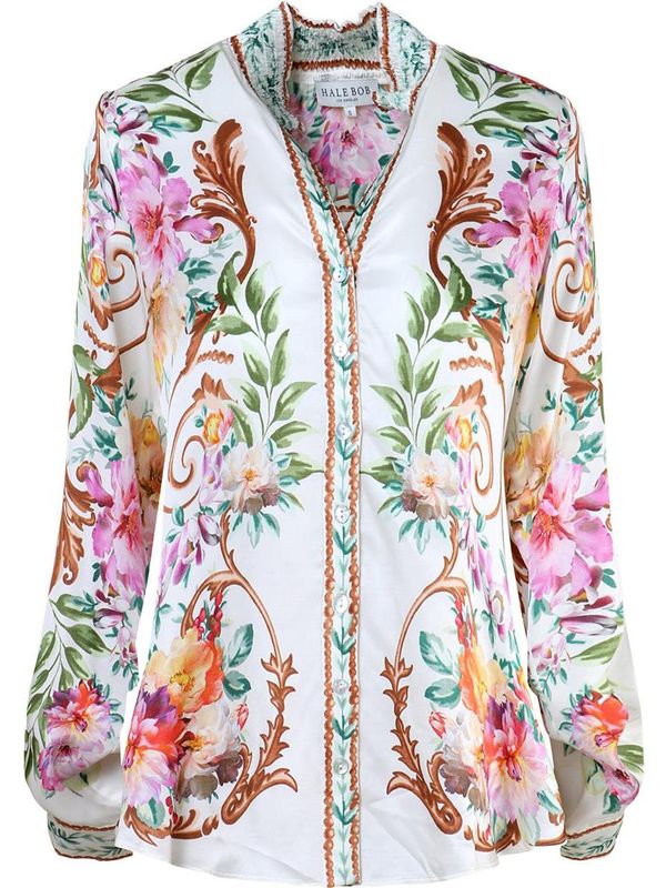 Hale Bob Kahlani Blouse Silk/Viscose Ivory