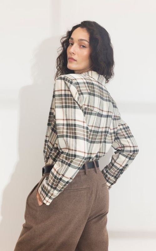 Camilla Pihl Joan Flanell Shirt Green Check