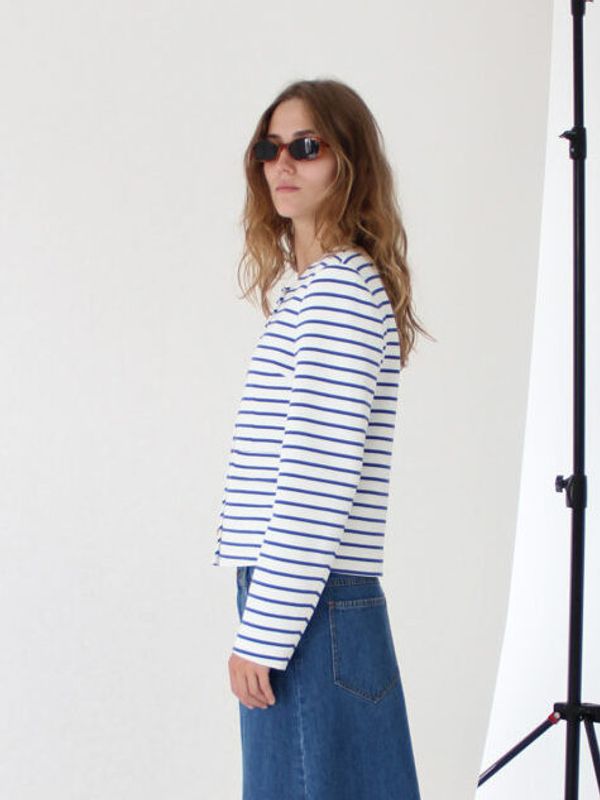 Designers Remix Stacy Jacket Blue Stripe