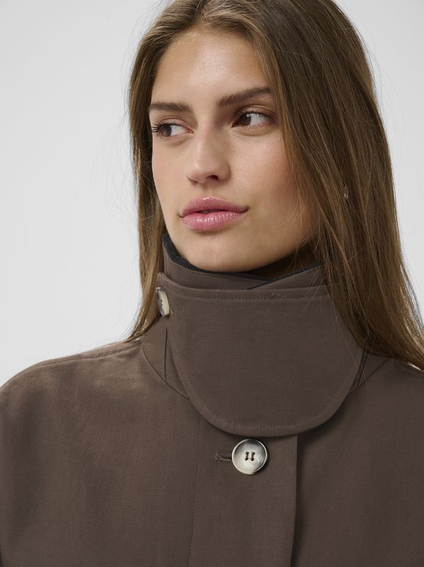 Soaked in Luxury Jennah Cade Coat Chocolate Brown