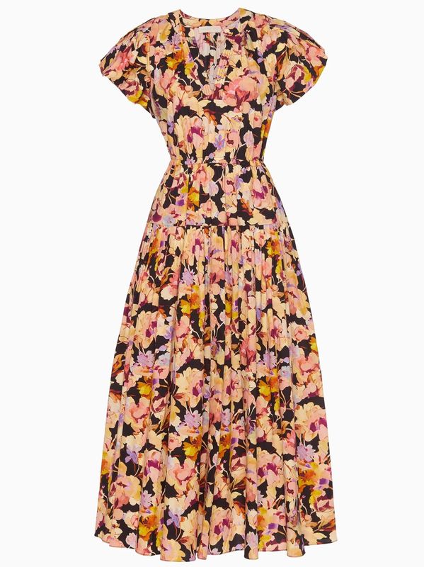 Ulla Johnson Marin Cotton Midi Dress Night Bloom