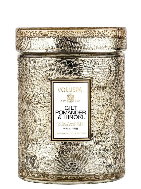 Voluspa Small Jar Candle Gilt Pomander & Hinoki