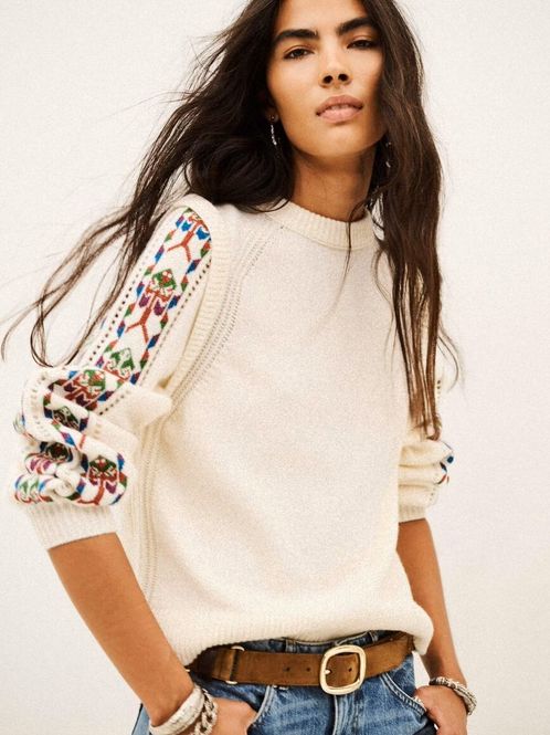 Hovedbilde ba&sh Elda Wool Jumper Ecru